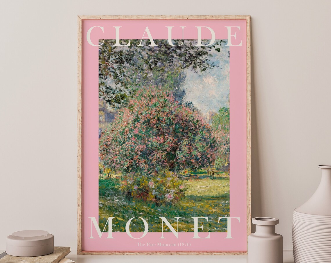 Claude Monet The Parc Monceau 1876 Blossoming Tree Spring Poster - Image 3