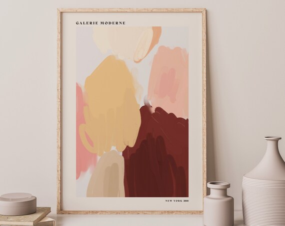 Abstract Poster Modern Abstract Art Minimalist Abstract Print Abstract Wall Decor Modern Pastel Orange Abstract Poster