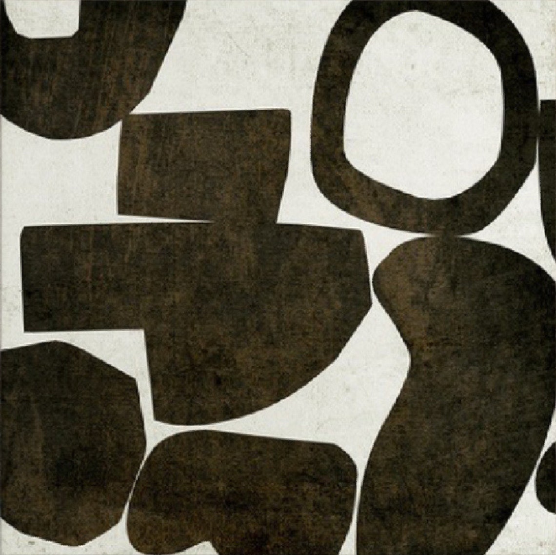Bold Black Organic Blobs on White Minimalist Abstract Poster - Image 4