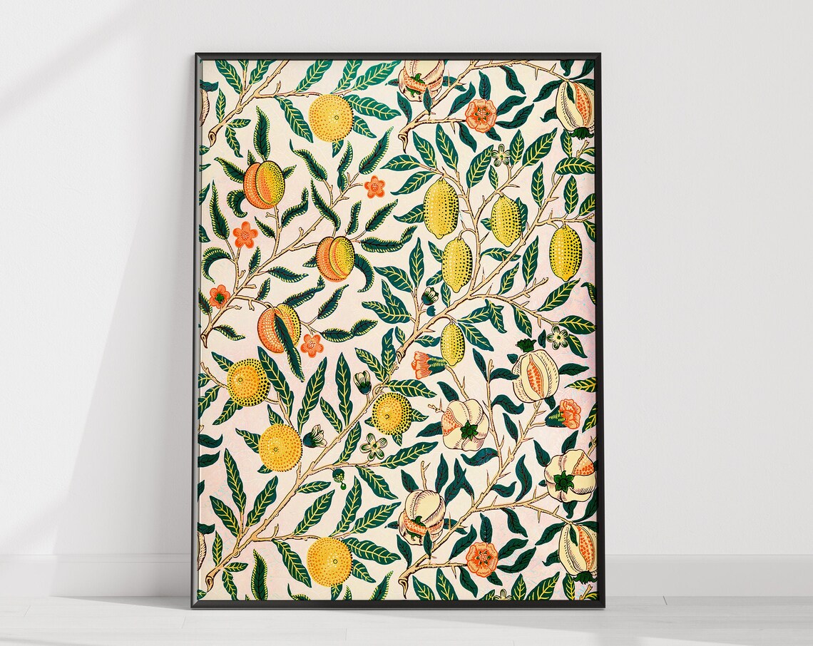 William Morris Vintage Floral Fruit Art Print - Image 3