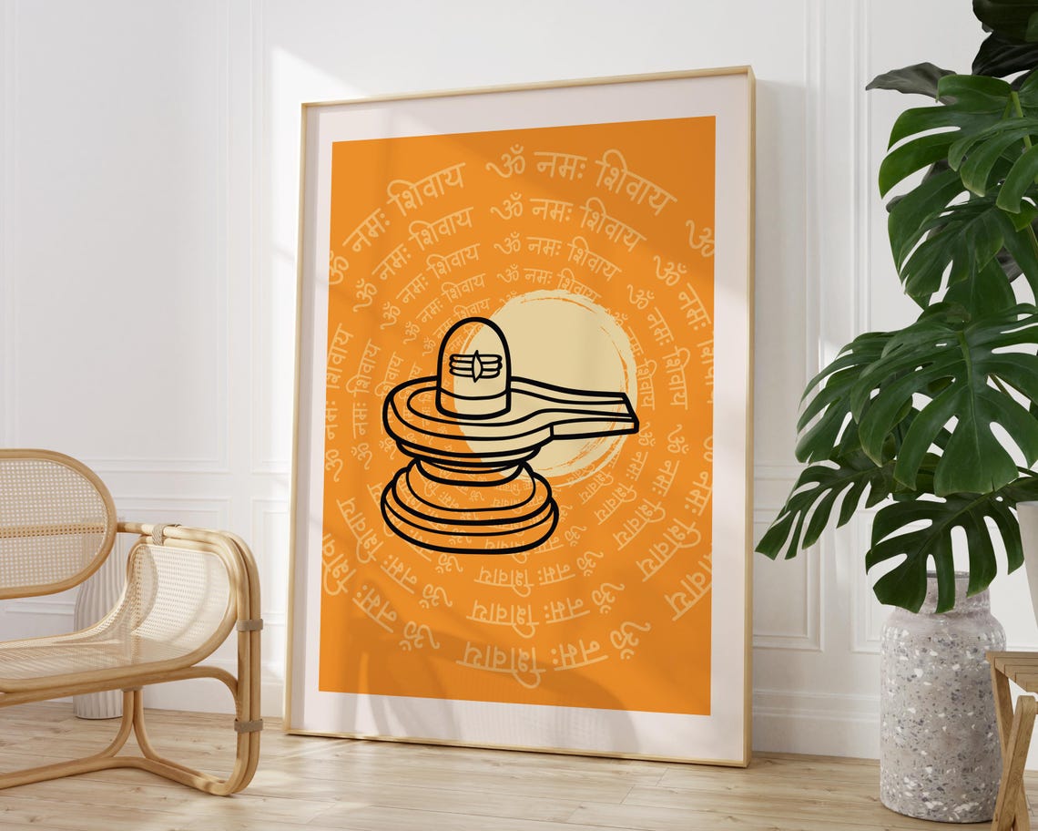 Lord Shiva Art Print Shiva Wall Art Hindu God Art Hindu Artwork Shiva Poster Hindu Art Meditation Poster Spiritual Wall Art Mahadev - Image 2