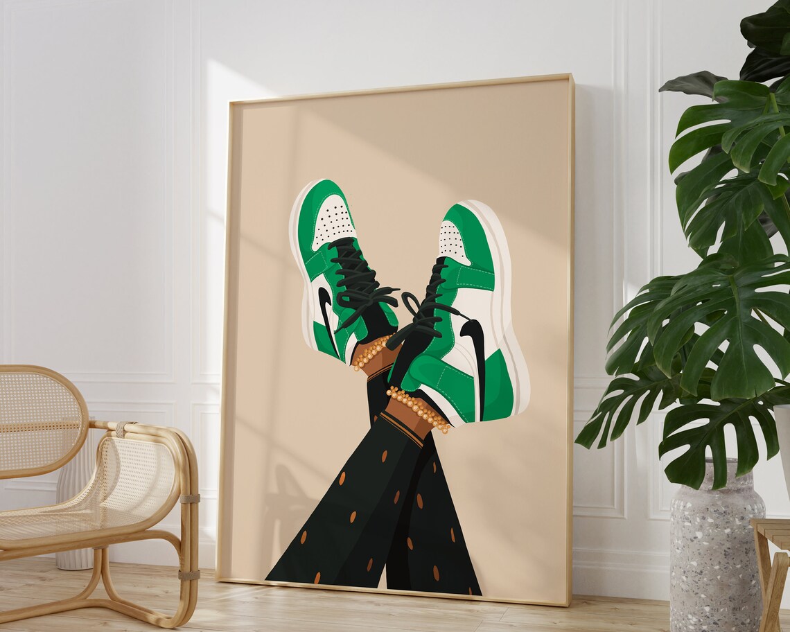 Indian Woman Feet In Sneakers Payal Art Print - Image 2