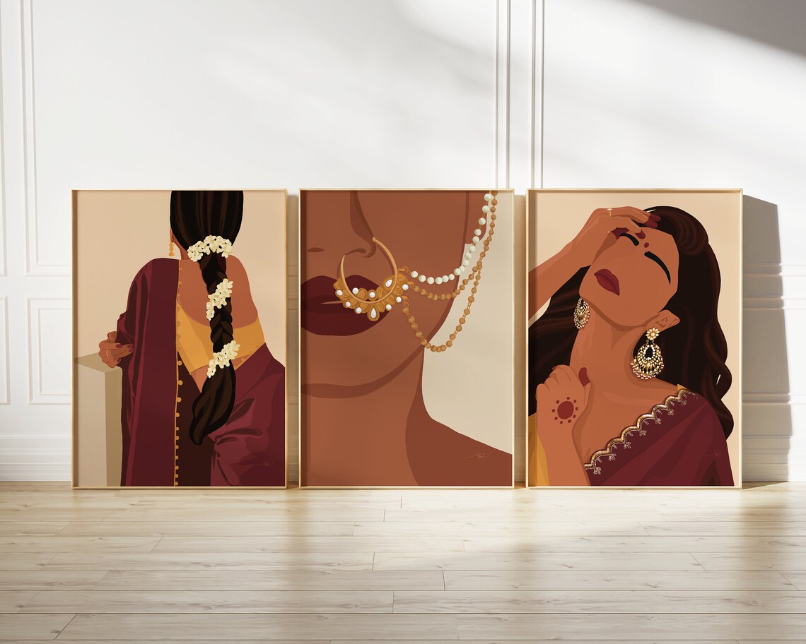 South Asian Woman In Saree - Desi Art - Image 3