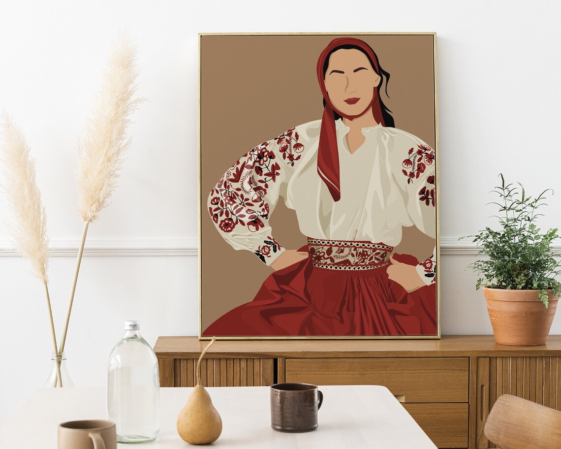 Macedonian Folk Dancers Poster, Balkan Home Decor - Image 2