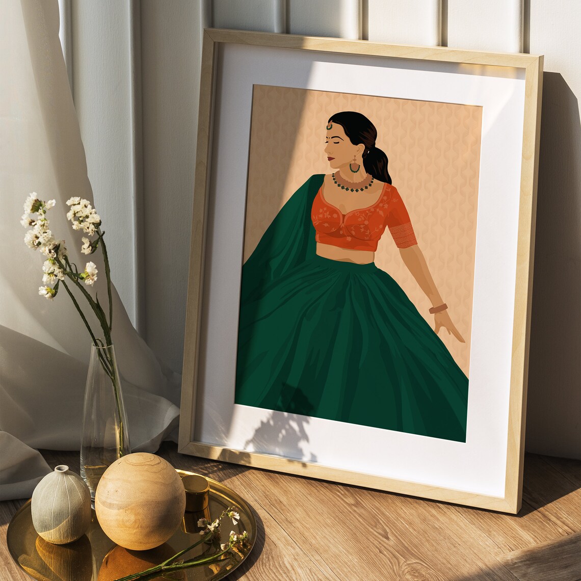Indian Woman Art Print, South Asian Decor - Image 2