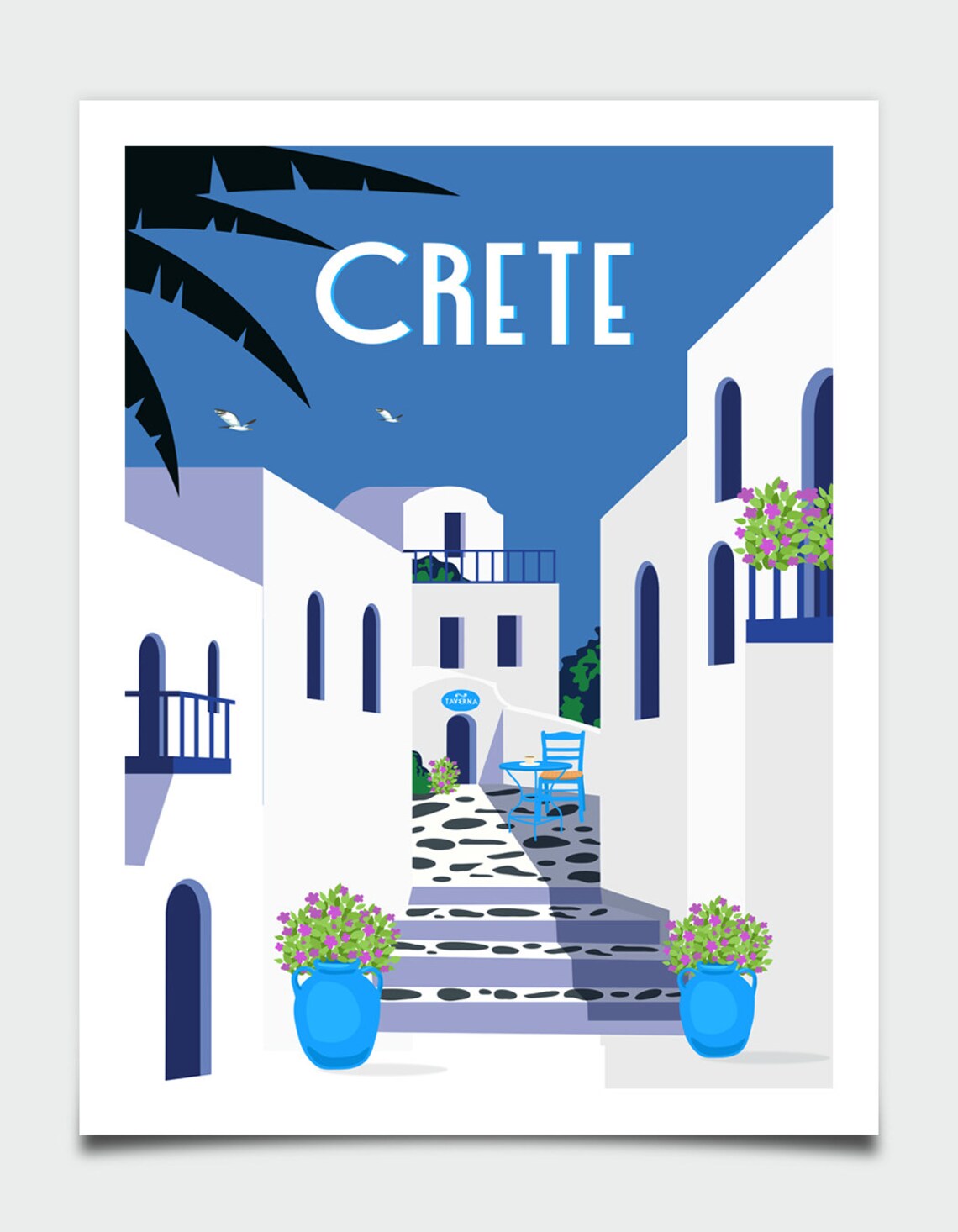 Crete Greek Islands Travel Poster, Coastal Decor - Image 4