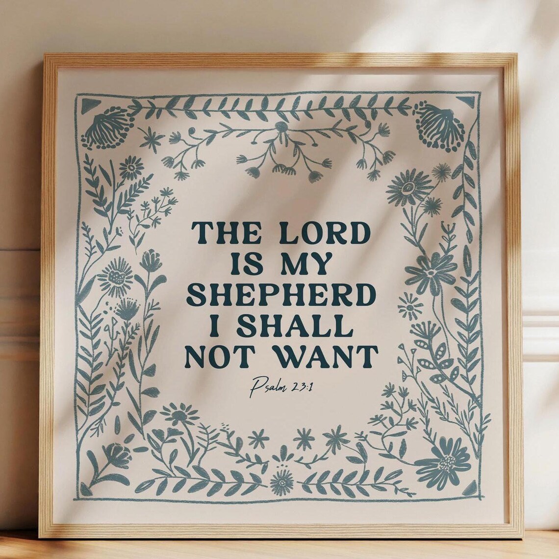 The Lord Is My Shepherd Psalm 23 Scripture Art Print