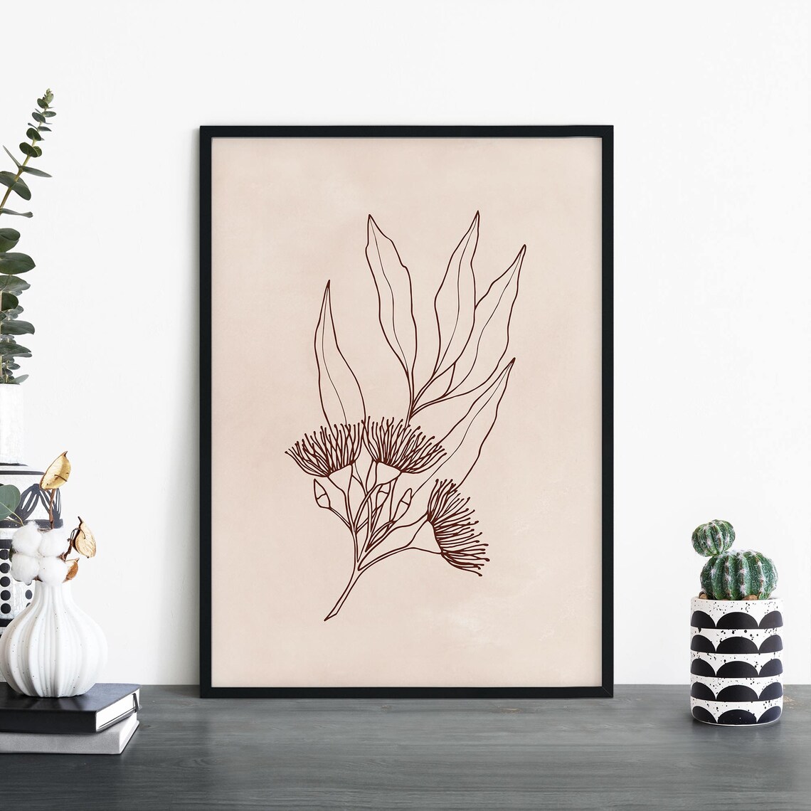Eucalyptus Australian Native Floral Art Print