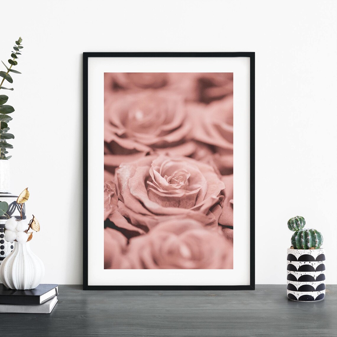 Dreamy Blush Pink Rose Soft Focus Floral Photography Art Poster
