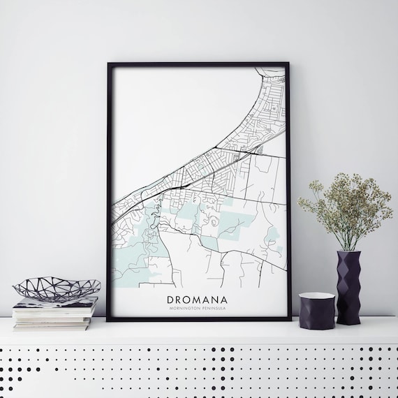 Dromana Mornington Peninsula Australia Street Map Art Poster