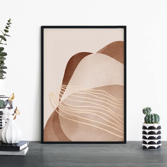 Neutral Abstract Print Wall Art 4x6 5x7 A4 A3 A2 A1