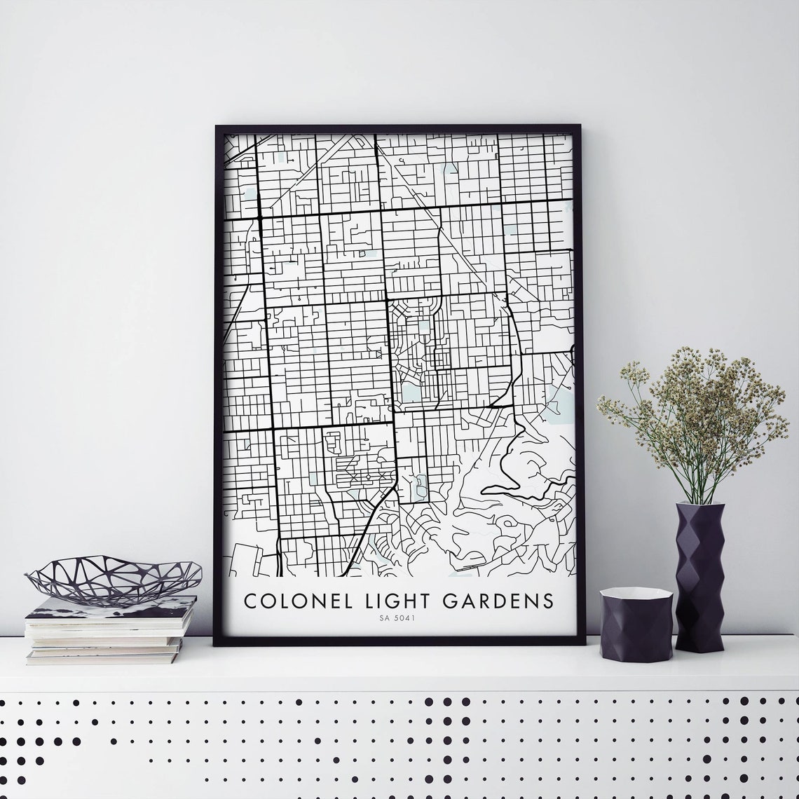 Colonel Light Gardens Adelaide Minimalist Street Map Line Art Poster
