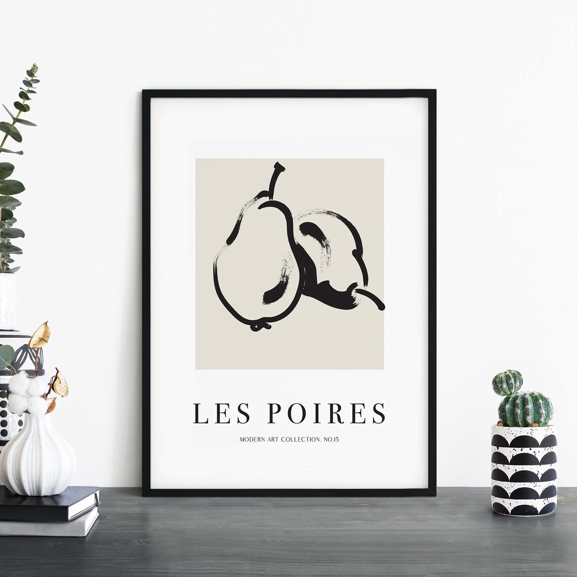 Les Poires Pears Ink Sketch French Modern Art Collection Poster