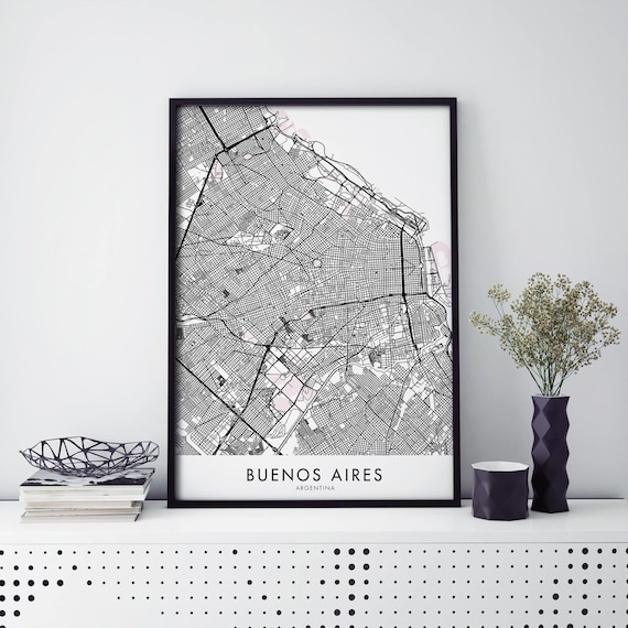 Buenos Aires Argentina Capital Minimalist City Map Art Poster