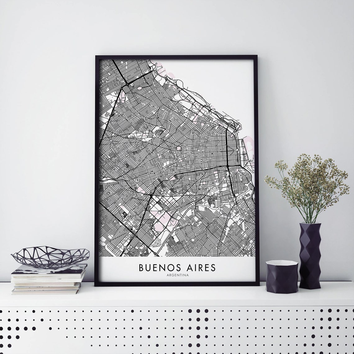 Buenos Aires Argentina Capital Minimalist City Map Art Poster
