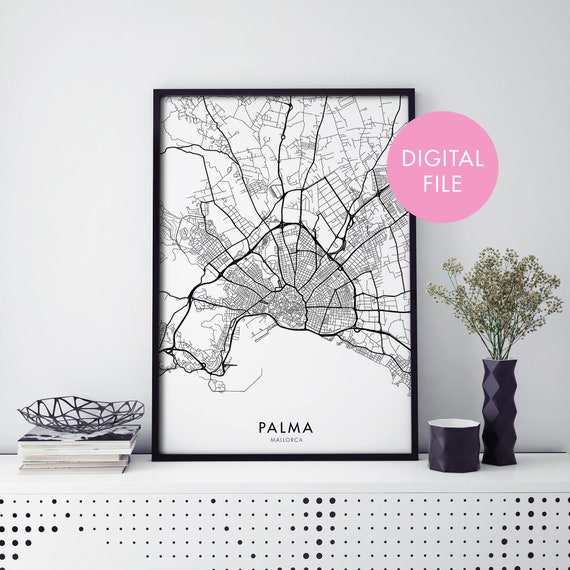 Palma Mallorca Spain City Map Art Print