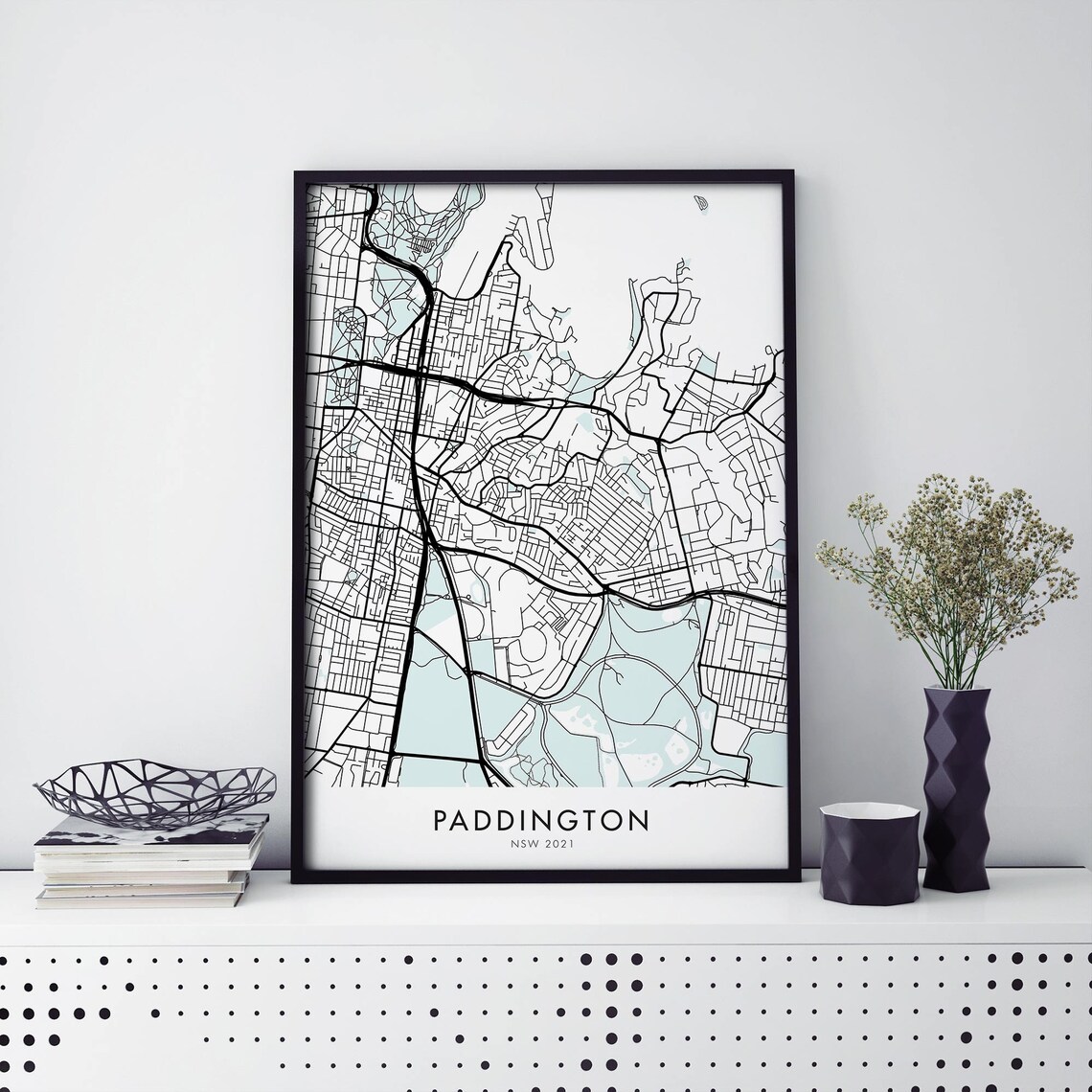 Paddington Sydney Australia Minimalist Street City Map Art Poster