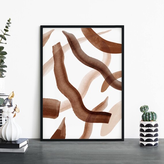 Neutral Abstract Print Wall Art 4x6 5x7 A4 A3 A2 A1