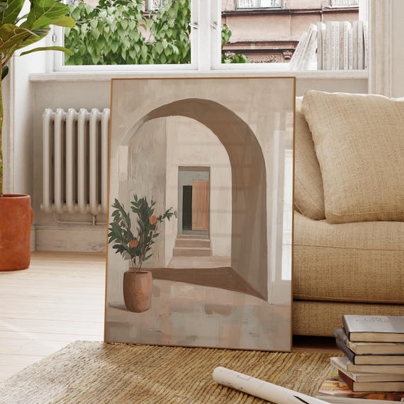 Serene Architectural Art Print Rolled Posters Of Tranquil Doorways Home Decor Wall Gift For Lovers Minimalist