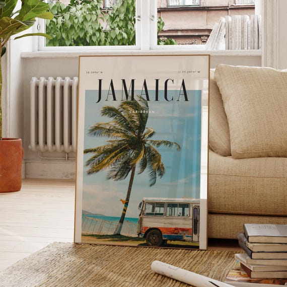 Jamaica Caribbean Modern Travel Poster