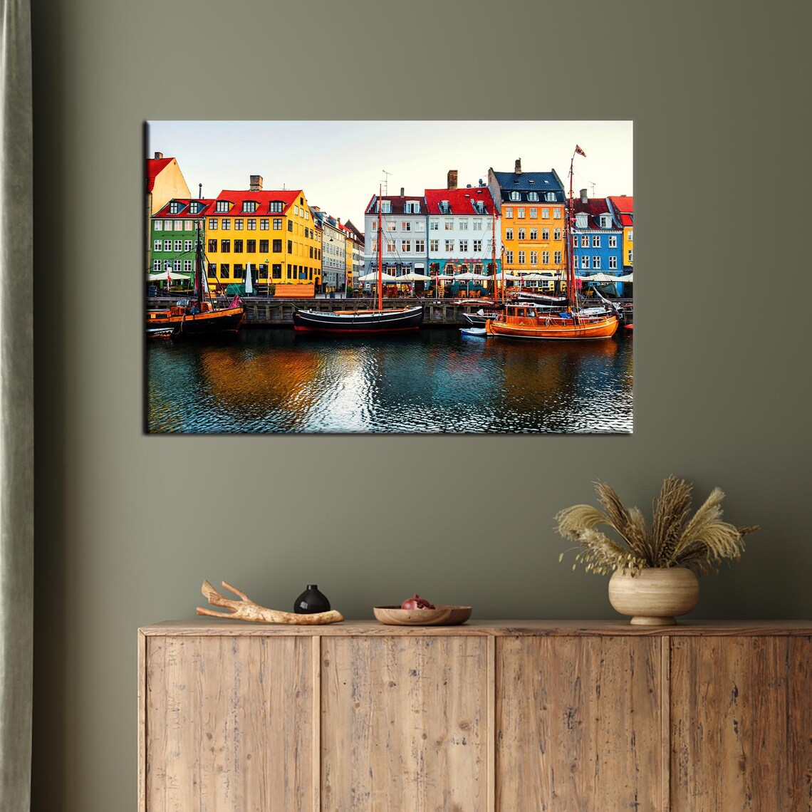 Copenhagen Nyhavn Harbor Colorful Houses Photography Wall Poster