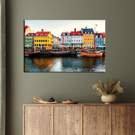 Copenhagen Nyhavn Harbor Colorful Houses Photography Wall Poster