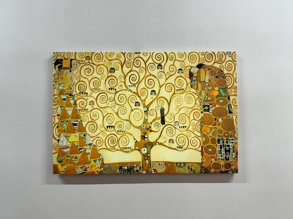 Klimt The Tree of Life Golden Swirling Branches Framed Poster