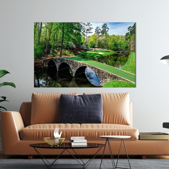 Golf Course Stone Bridge Championship Fairway Landscape Poster