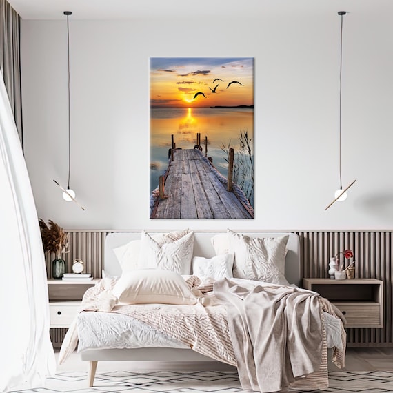 Sunset Sea Minimalist Landscape Art Print