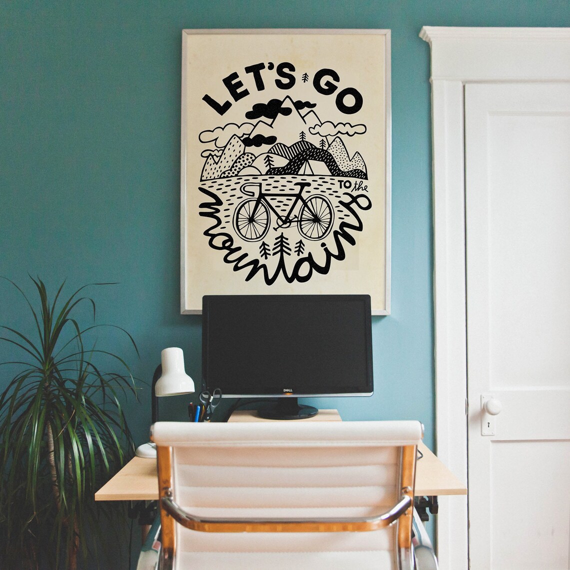Bicycle Art Print, Outdoor Cyclists Poster - Image 2