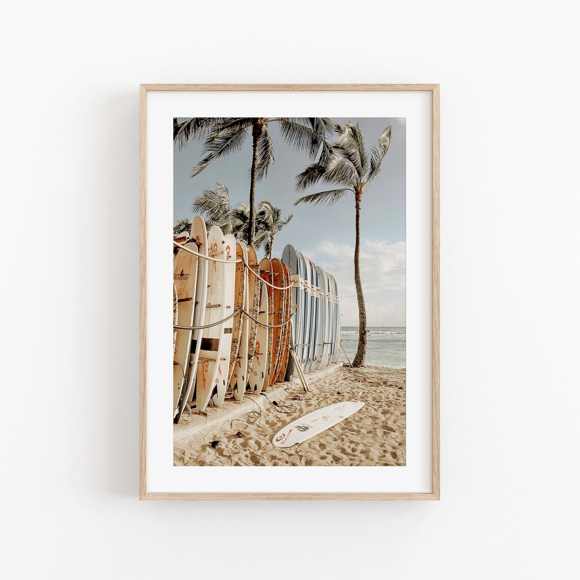 Surf Print Hawaii Maui Travel Poster, Maui Wall Decor