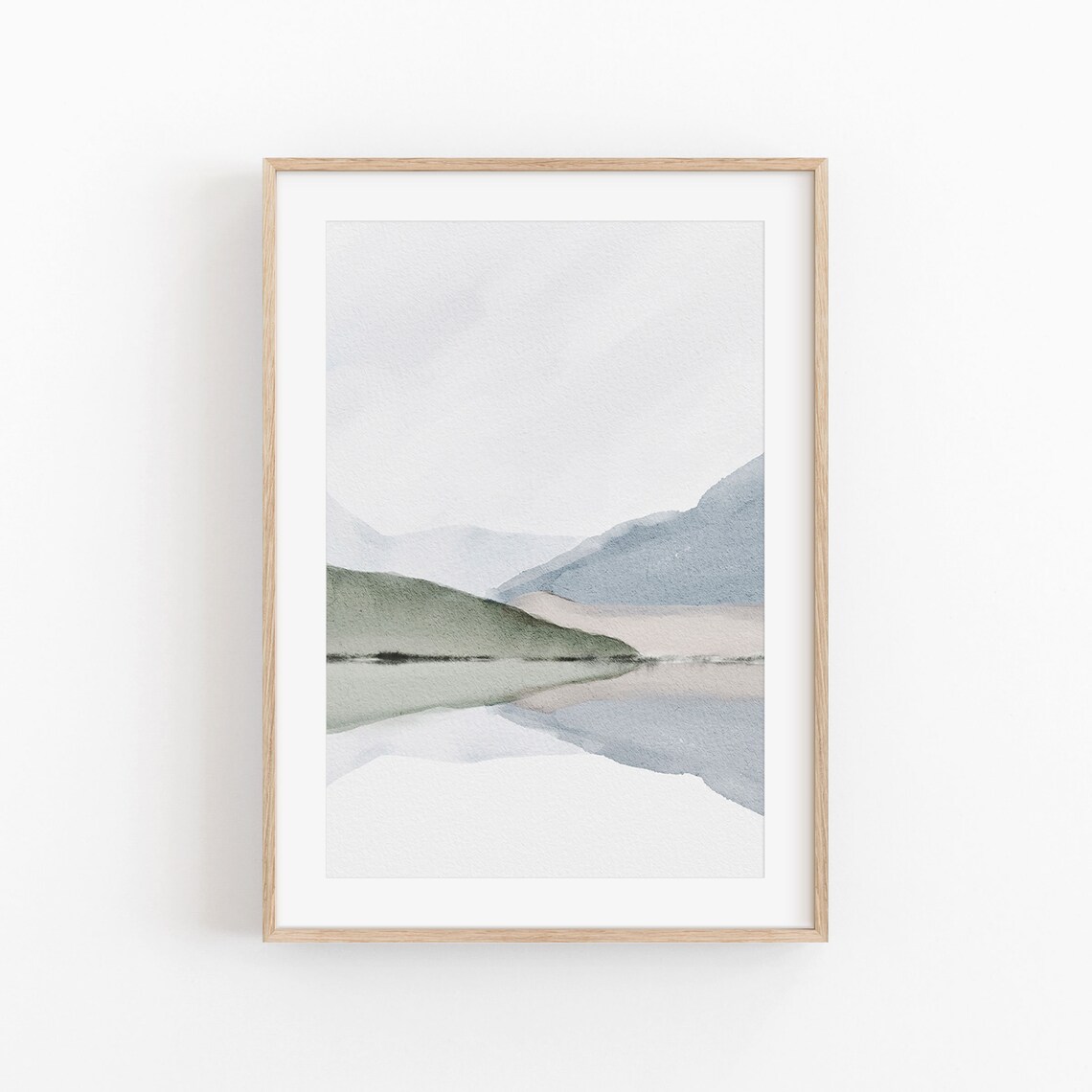 Watercolor Abstract Poster, Modern Minimalist Art Print