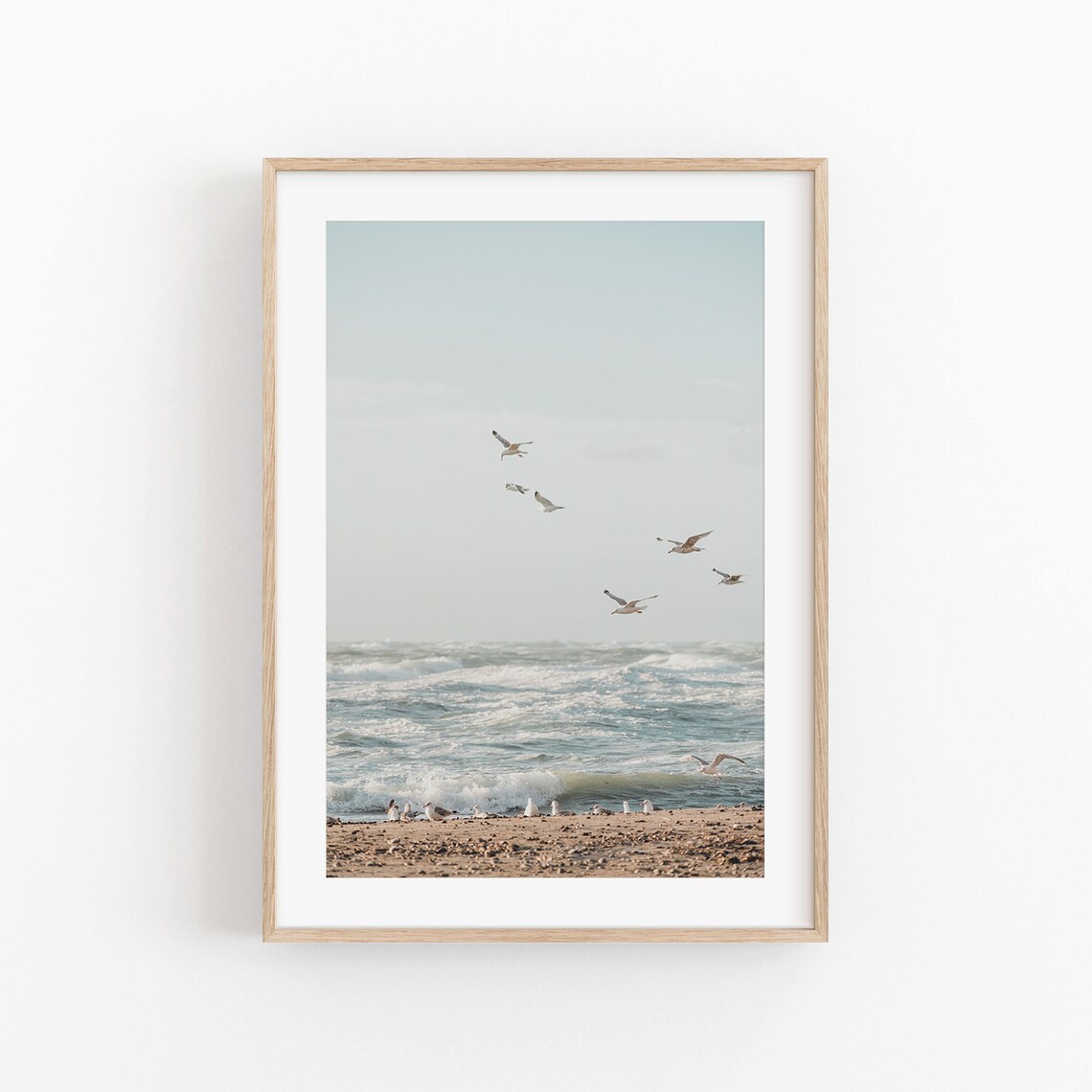 Denmark Scandinavian Travel Poster, Baltic Beach Art Print