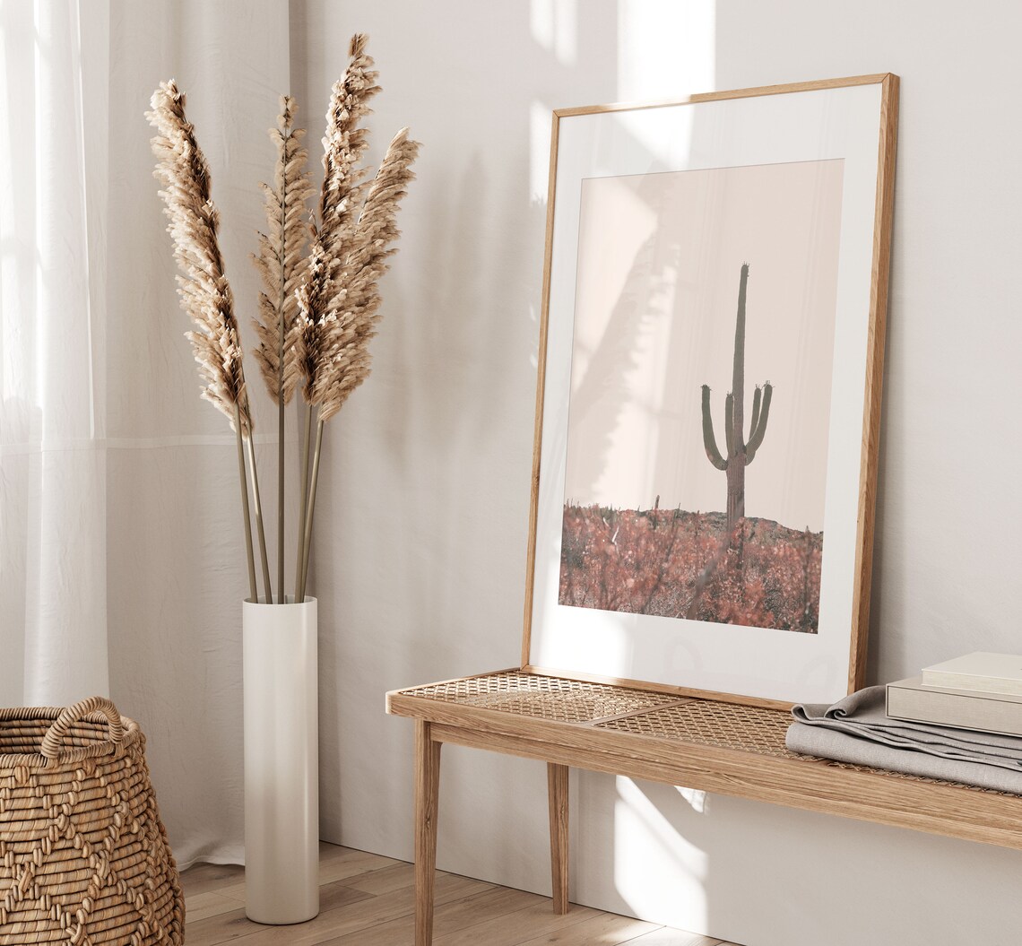 Cactus Print, Modern Minimalist Desert Art - Image 3