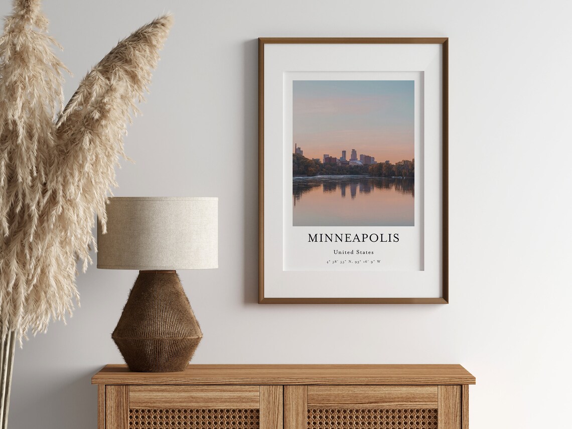 Minnesota Travel Poster, Minneapolis Mississippi River - Image 3