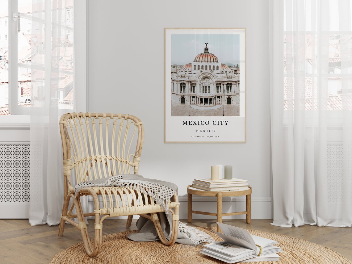 Mexico Travel Print, Pastel Minimalist Poster - Image 2