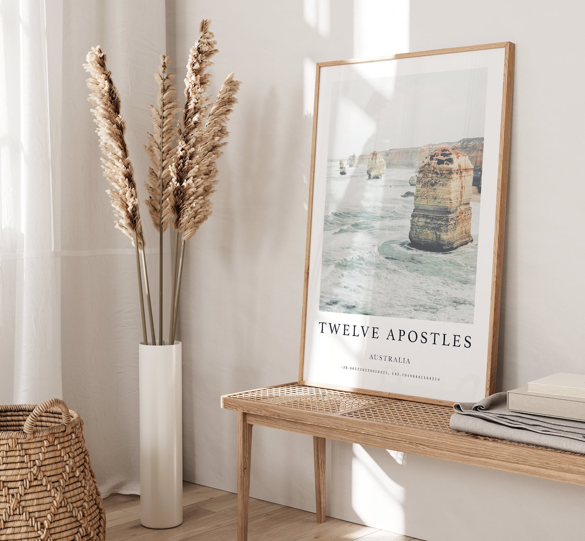 Australia Travel Poster, Twelve Apostles and Byron Bay