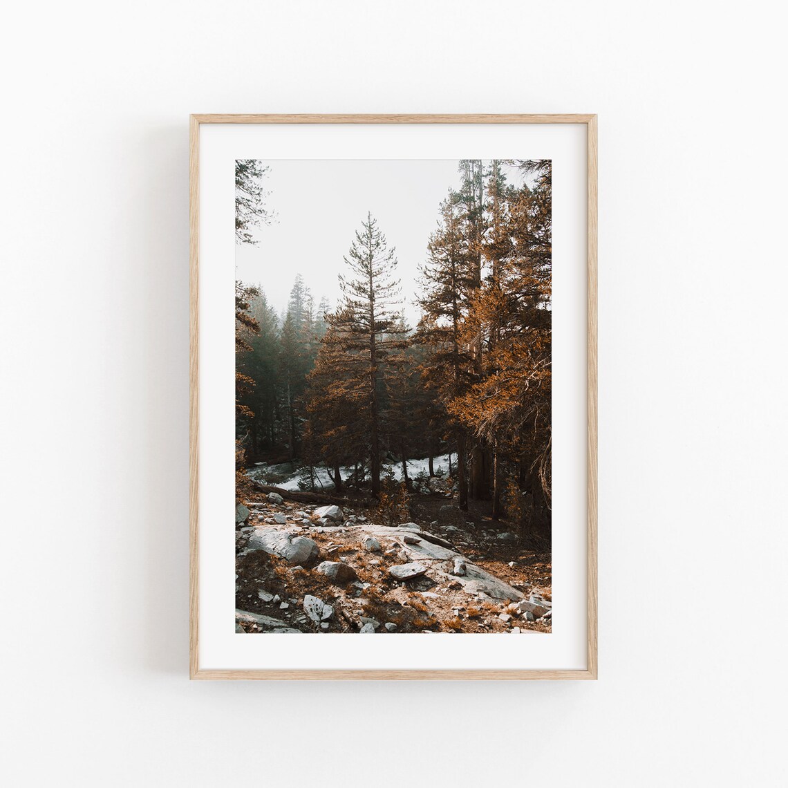 Farmhouse Nature Landscape Wall Print, Neutral Decor