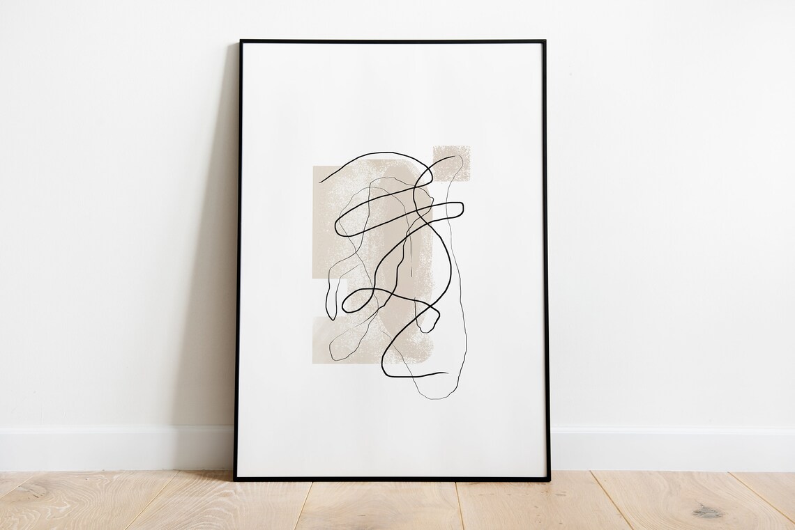 Abstract Print, Modern Neutral Beige Art Print - Image 3