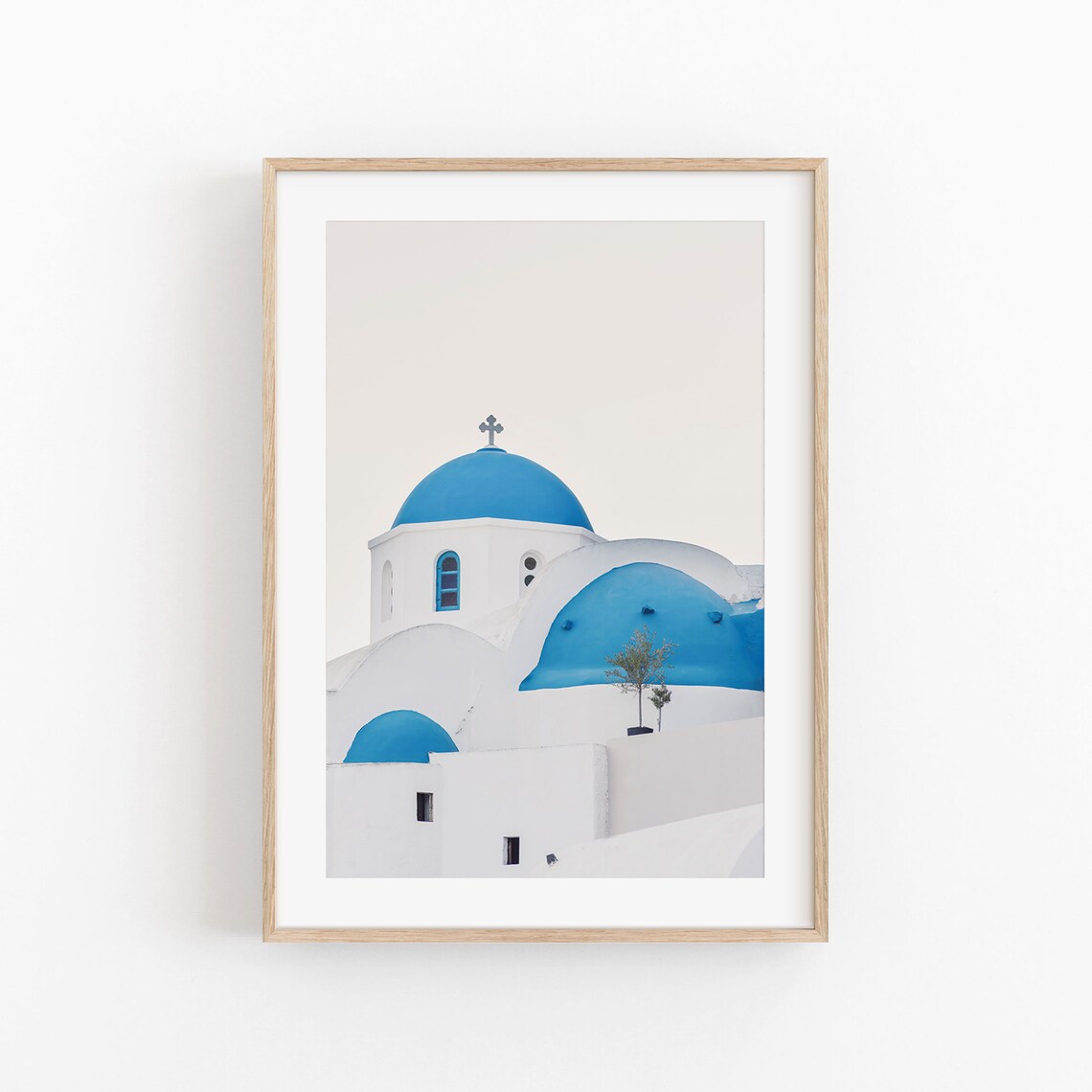 Greece Cityscape Travel Poster, Santorini Art