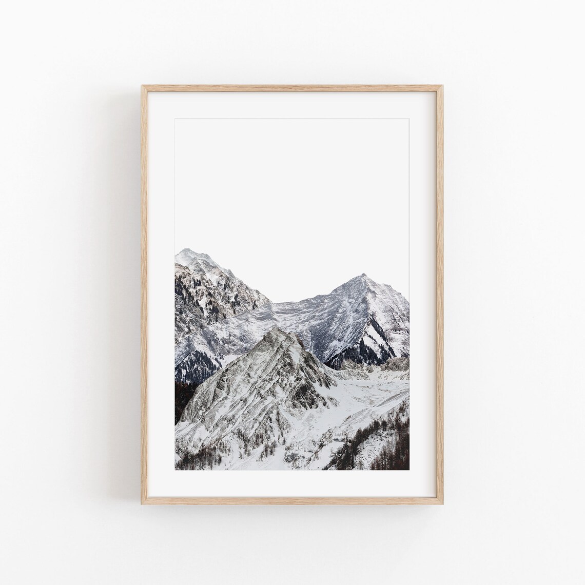 Mountain Print, Modern Minimalist Nature Poster