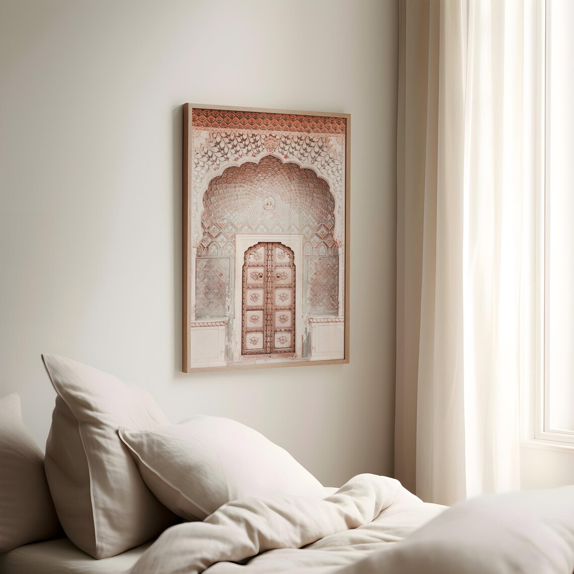 Moroccan Arabic Door Art Print, Boho Minimalist - Image 3