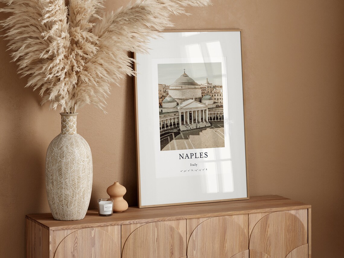 Naples City Wall Decor Italy Travel Poster