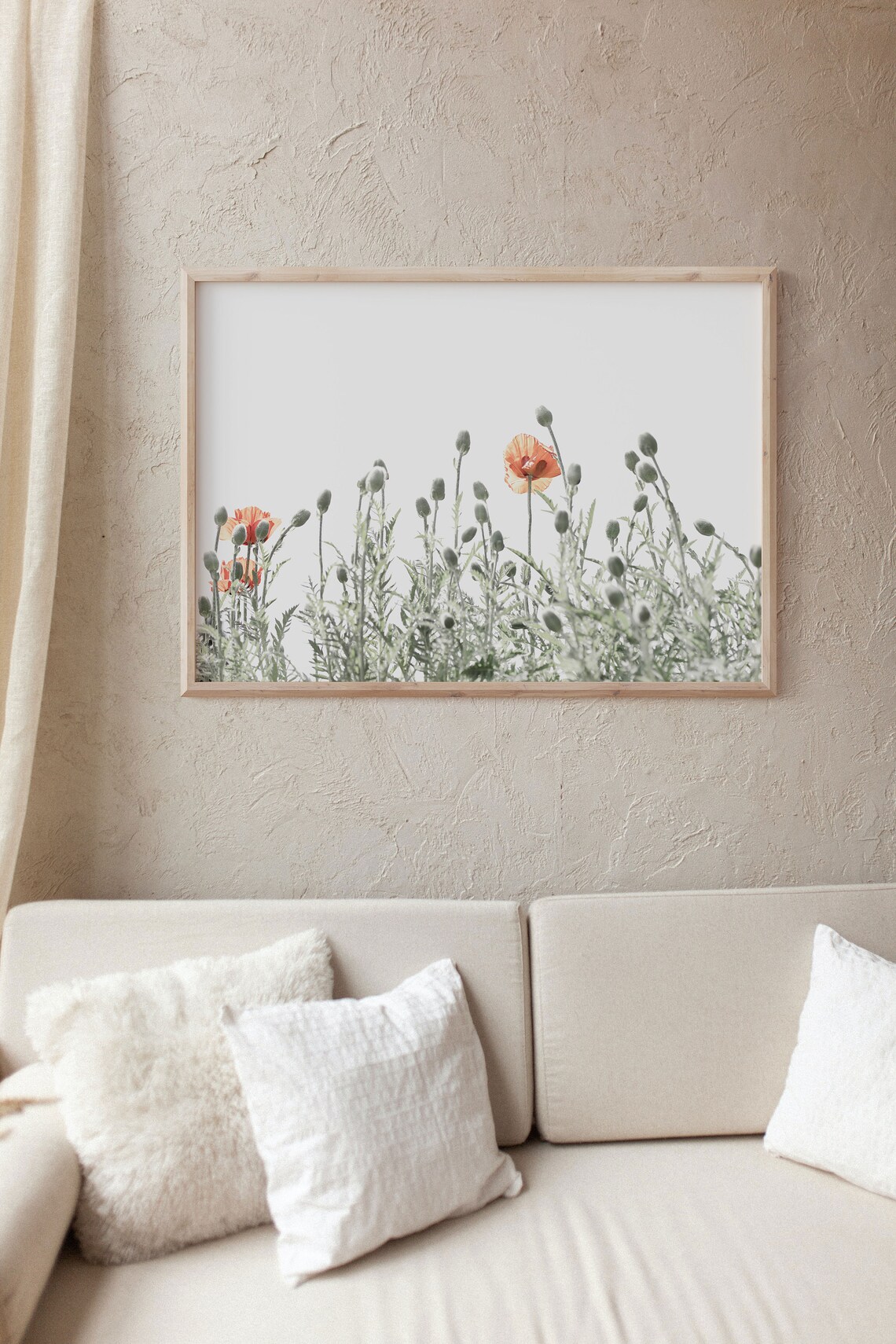Poppy Print, Modern Minimalist Floral Art Print - Image 3