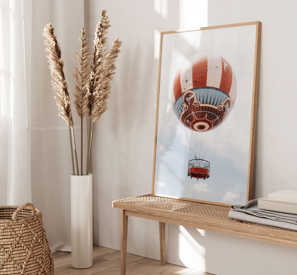 Hot Air Balloons Vintage Balloon Art Print - Image 2