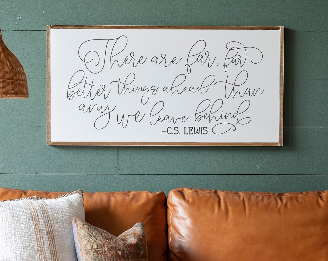 C. S. Lewis Quote Sign, Christian Wall Art Print