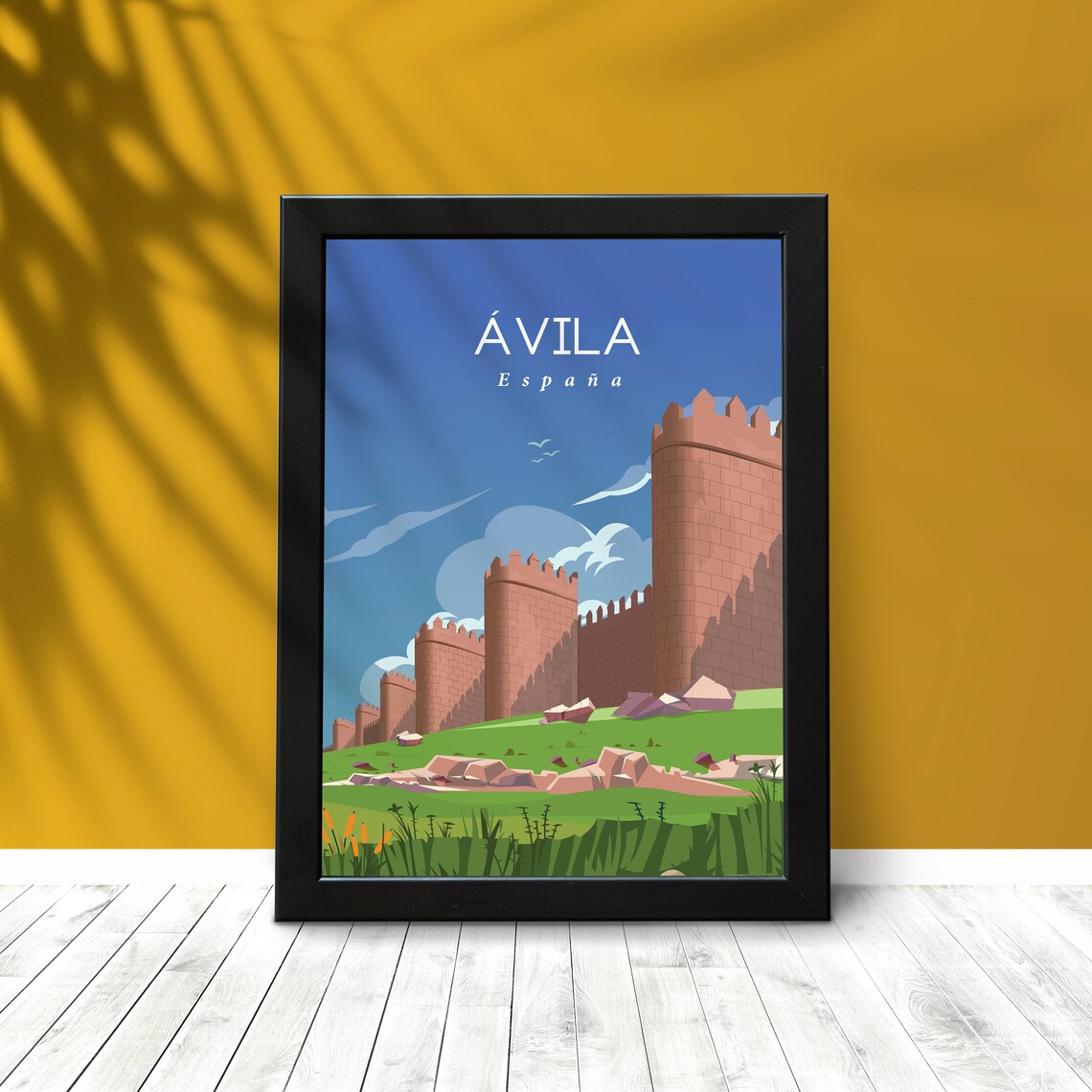 Avila Spain Travel Poster Medieval City Walls Towers Fortress - Image 3
