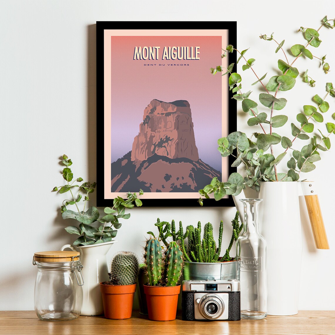Mont Aiguille Vintage Travel Poster, Isere Mountain - Image 3