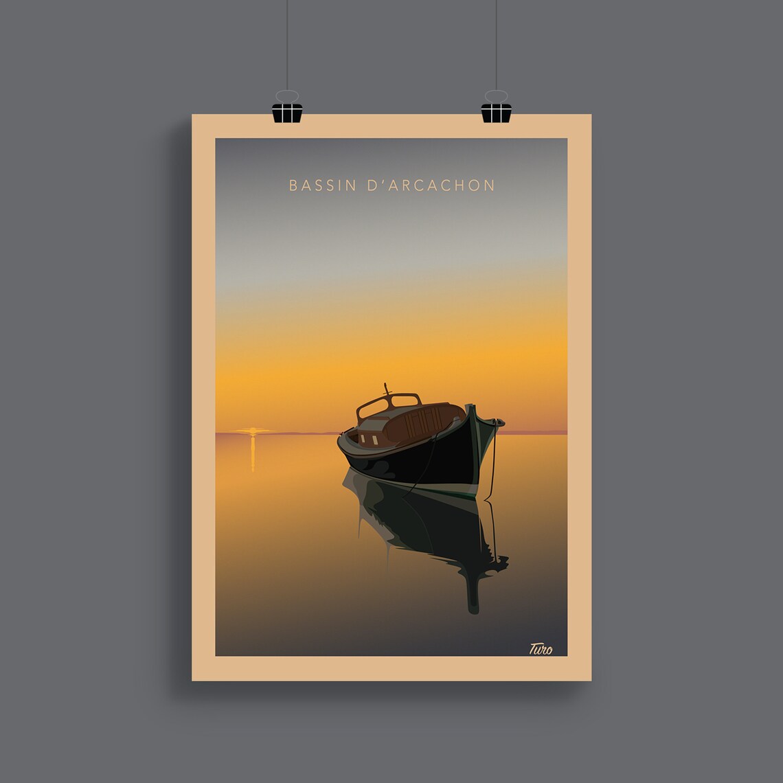 Arcachon Bay Vintage Travel Poster, South West Ocean