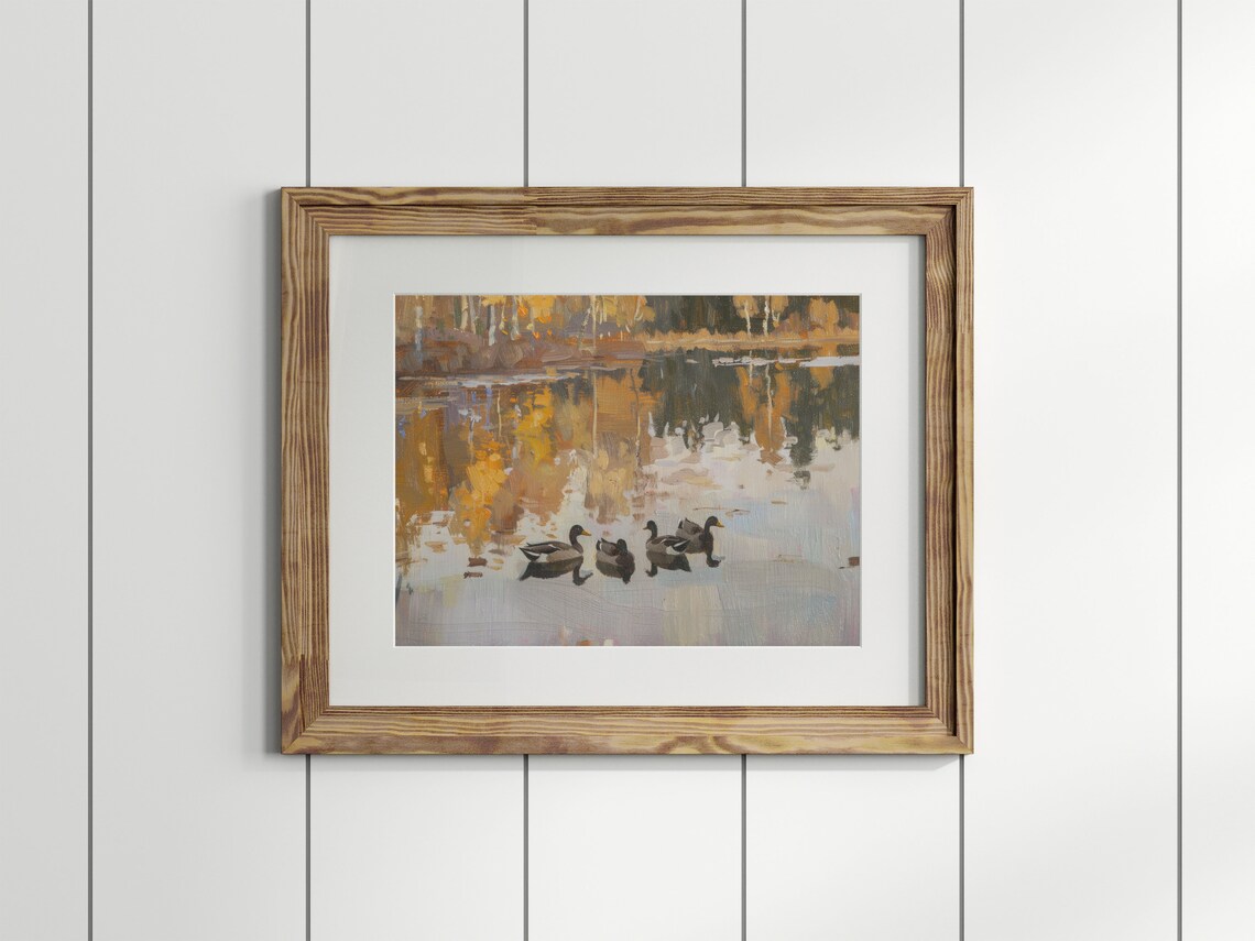 Fall Wall Art Landscape, Cozy Autumn Art Print - Image 3